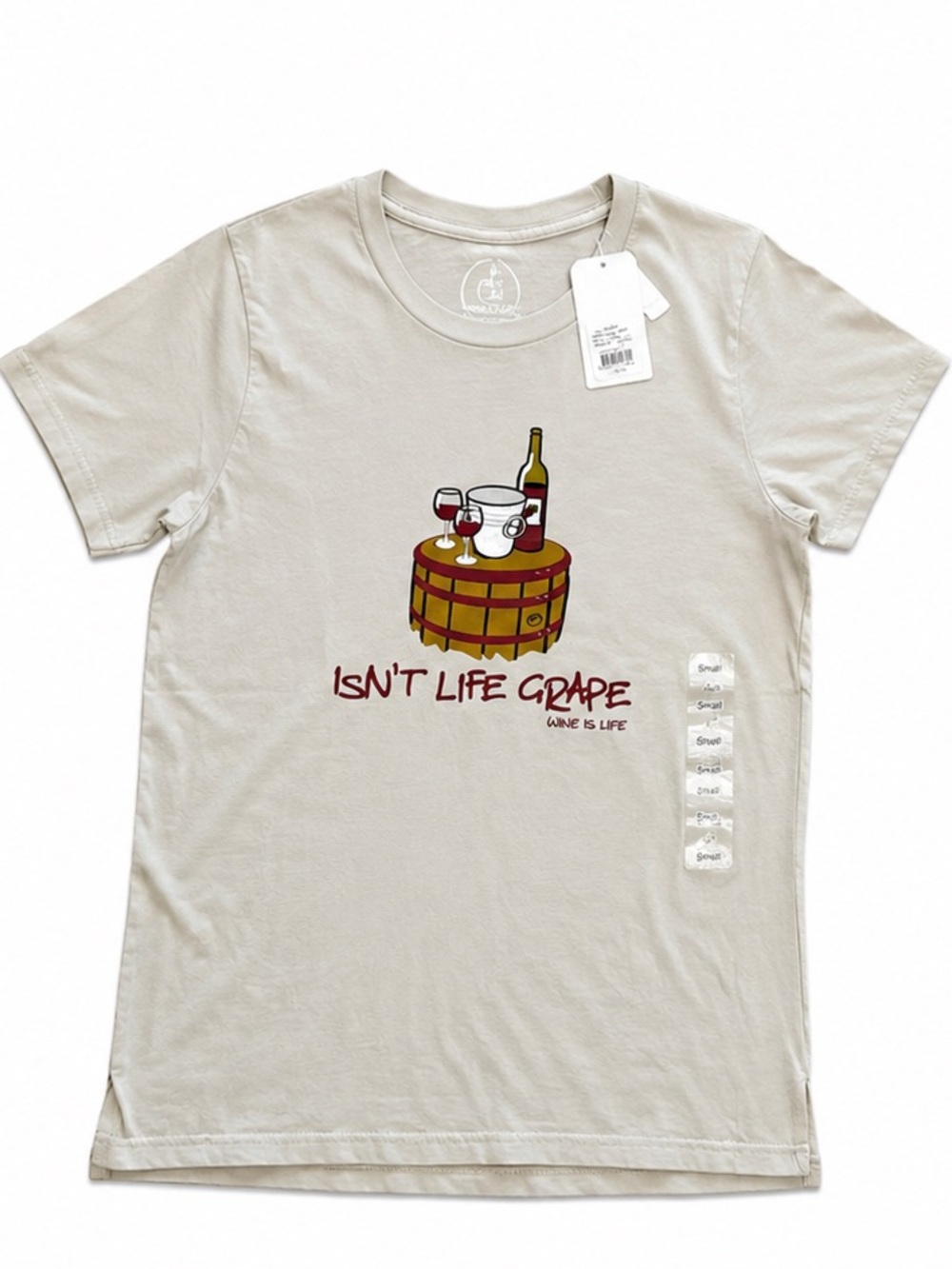 “Life is Grape” Wine is Life Graphic graphic tee- small